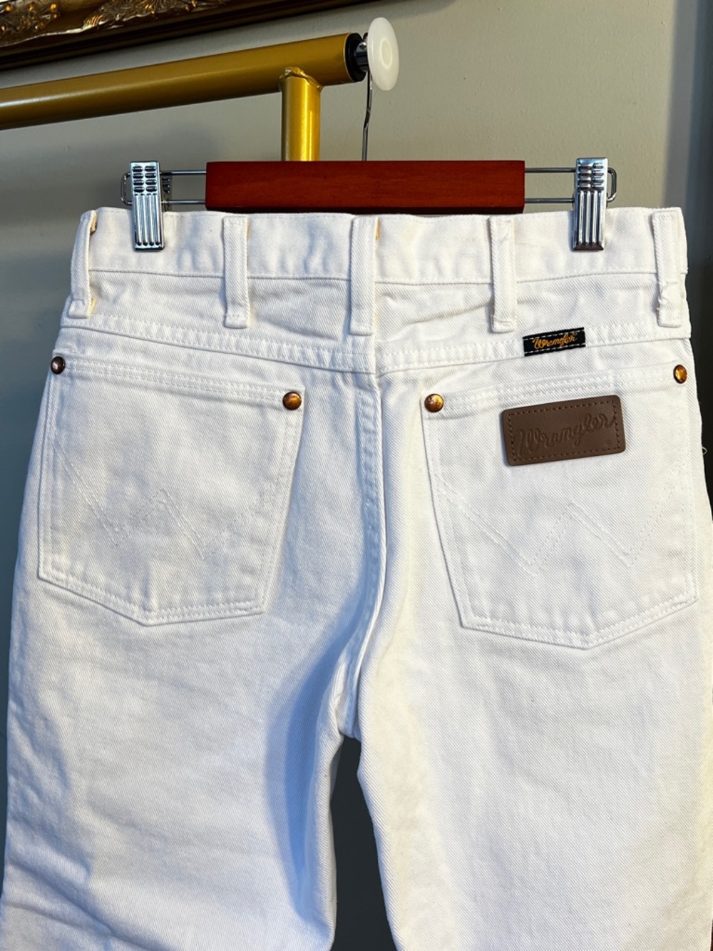 Vintage Wrangler Women’s White Straight Leg Jeans